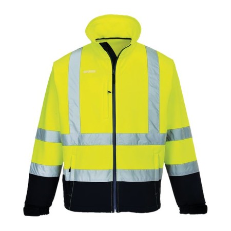 Portwest S425 Hi-Vis Contrast Softshell Yell-Nav