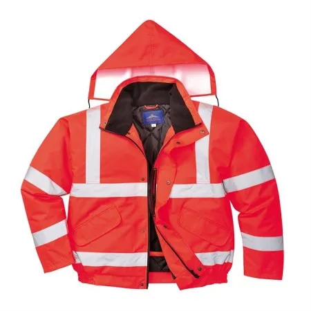 Portwest S463 Hi-Vis Bomber Jacket Red
