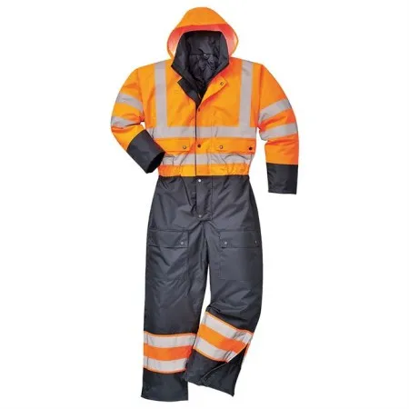 Portwest S485 Contrast Coverall Lined Ora-Nav