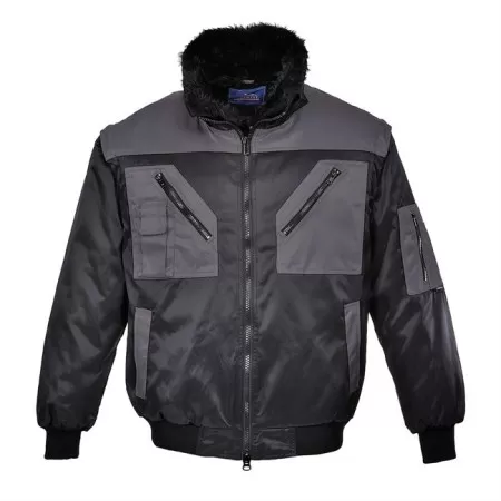 Security Black Two Tone Pilot Jacket Portwest PJ20 Security Black Two Tone Pilot Jacket Portwest PJ20