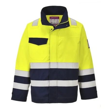 Portwest MV25 Hi-Vis Modaflame Jacket Yell-Nav