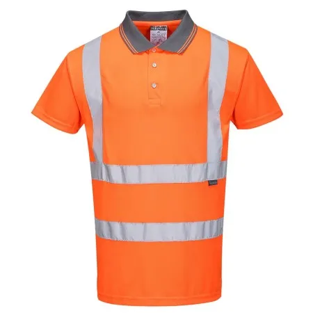 Orange Hi Vis Rail Polo Shirt Portwest RT22