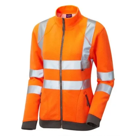 Women's Zipped Sweatshirt Leo SSL03 Orange