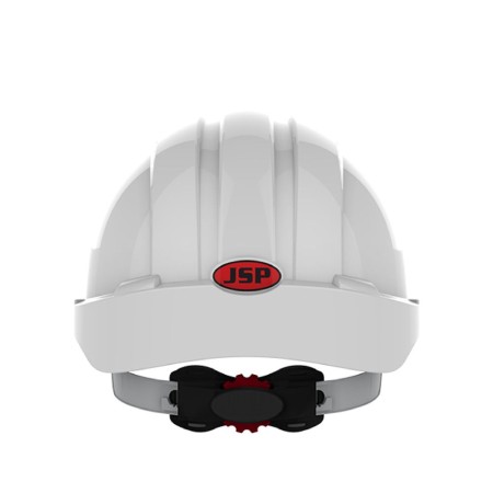 EVO3 Vented Safety Helmet With Wheel Ratchet JSP White Rear