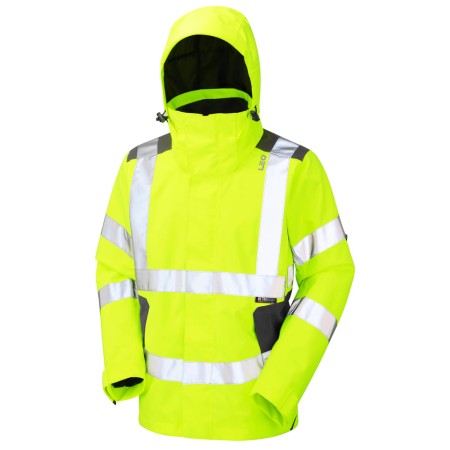 Breathable Hi Vis Jacket Yellow Leo J04