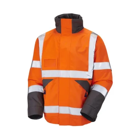 Leo Hi Vis Superior Bomber Jacket Class 3  - J02 Orange