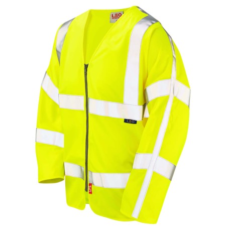 Leo Hi Vis LFS Sleeved Waistcoat Class 3 - S15 Yellow