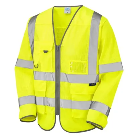 Leo Hi Vis Coolviz Sleeved Superior Vest Class 3 - S20 Yellow