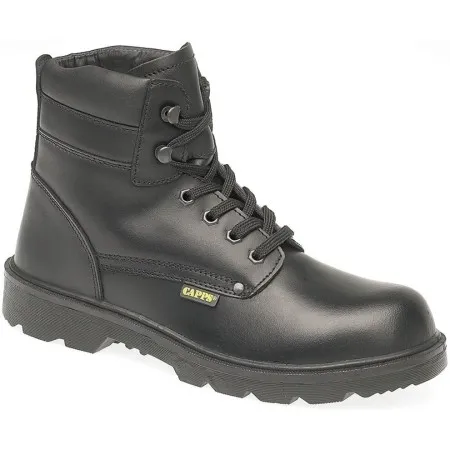 Delta Plus Black Mens Leather - Size 12, Safety Boots Steel Toe - LH832S