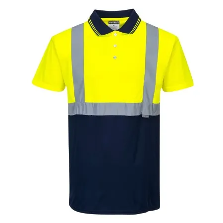 Portwest s479 yellow and blue polo shirt