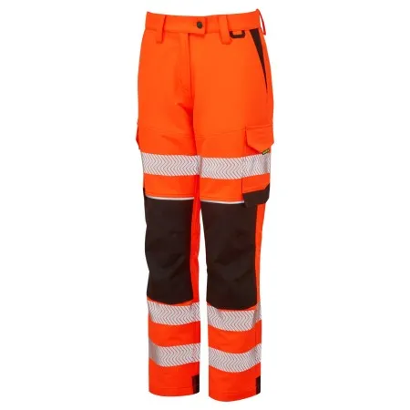 PULSAR Life Ladies Hi Vis Stretch Combat Trousers Orange LFE972