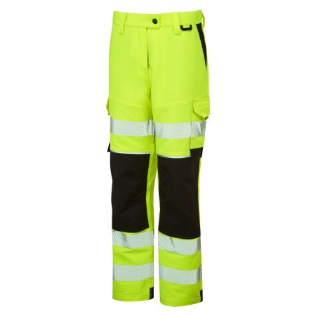 PULSAR Life Men's Hi Vis Stretch Combat Trousers Yellow LFE921