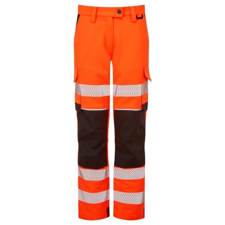 PULSAR Life Ladies Hi Vis Stretch Combat Trousers Orange LFE972