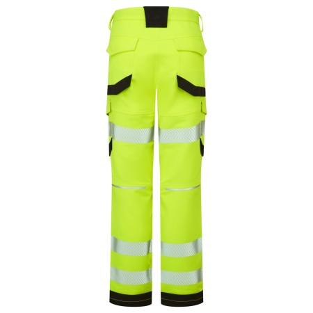 PULSAR Life Men's Hi Vis Stretch Combat Trousers Yellow LFE921