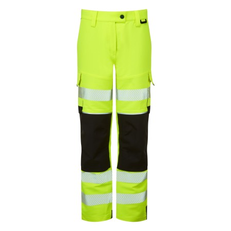 PULSAR Life Men's Hi Vis Stretch Combat Trousers Yellow LFE921