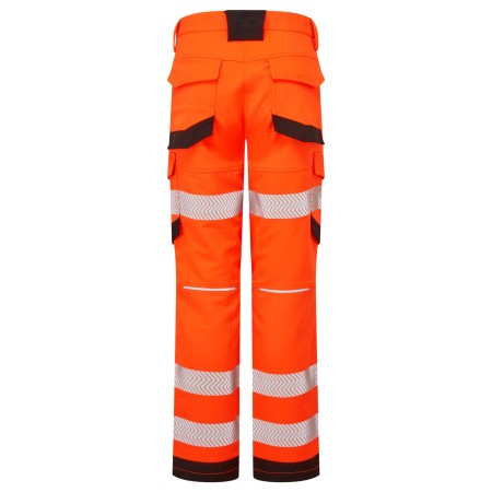 PULSAR Life Men's Hi Vis Stretch Combat Trousers Orange LFE922
