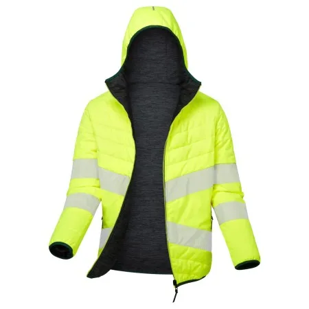 PULSAR Life GRS Ladies Hi Vis Reversible Puffer Jacket Yellow LFE962