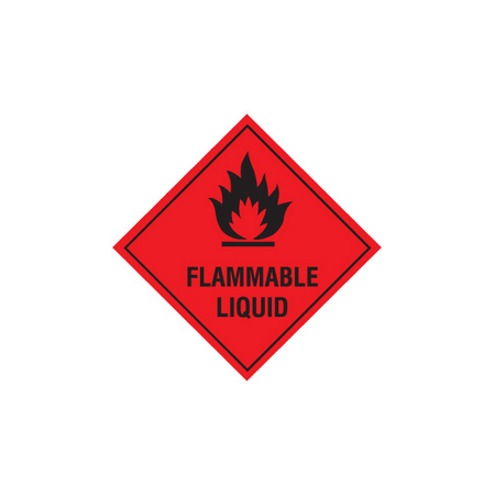 Flammable liquid sign