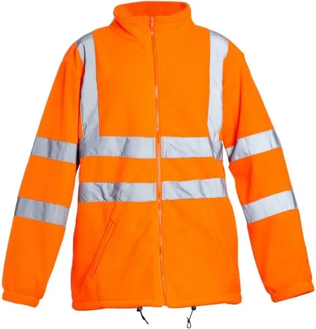 Hi Vis Zipped Fleece Jacket Blackrock 80103/80800 Orange Front
