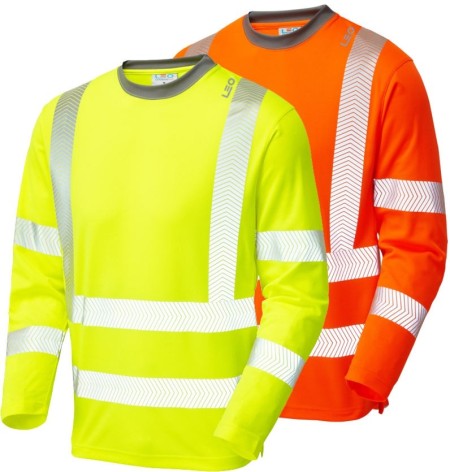 Hi Vis Long Sleeve Coolviz T Shirt EcoViz Leo T08