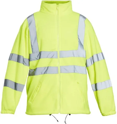 Hi Vis Zipped Fleece Jacket Blackrock 80103/80800 Yellow Front