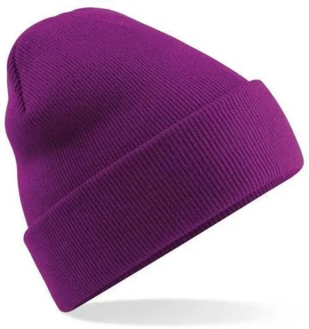 Embroidered Knitted Beanie Hat Beechfield BC045 Mangeta