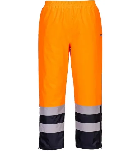 Portwest S598 Hi Vis Winter Trousers Orange/Navy
