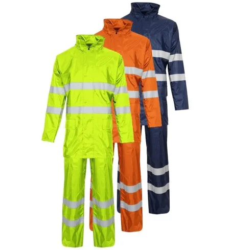 Hi Vis 2 Piece Rain Suit trousers and jacket