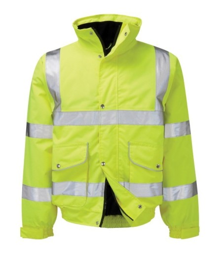 Hi Vis Premium Yellow Bomber Jacket