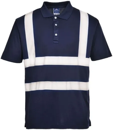 Navy Blue Hi Vis polo shirt Portwest F477