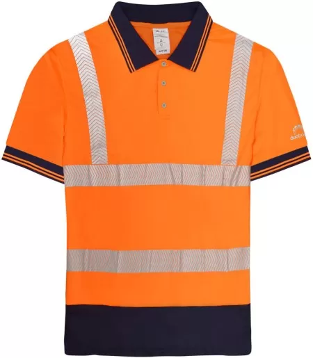 Hi Vis Polo shirt with blue trim