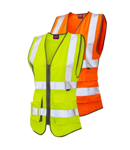 Ladies Hi Vis Vest With Pockets Leo WL11