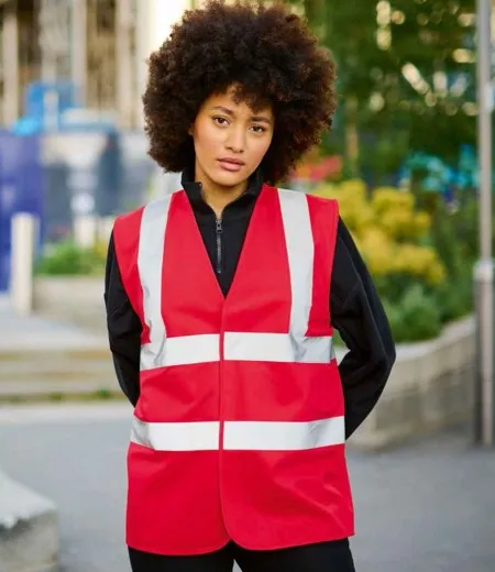 Red HI VIs Vest Regatta TRS198