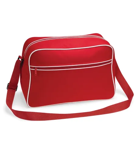 Retro shoulder bag BG014 Classic Red/White