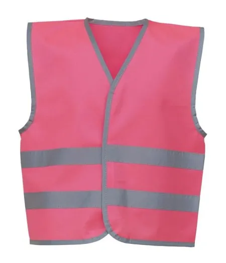 Kids Hivis Vests Fluorescent Pink