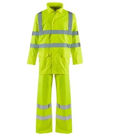 HI Vis Yellow Rainsuit Lightweight 2 piece H130