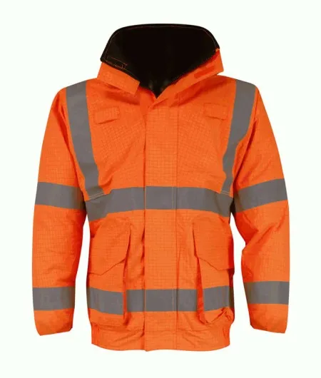 Hi Vis Flame Retardant Antistatic Bomber Jacket Orange
