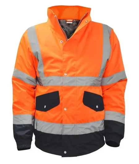 Orange and Blue Hi Vis Bomber Jacket
