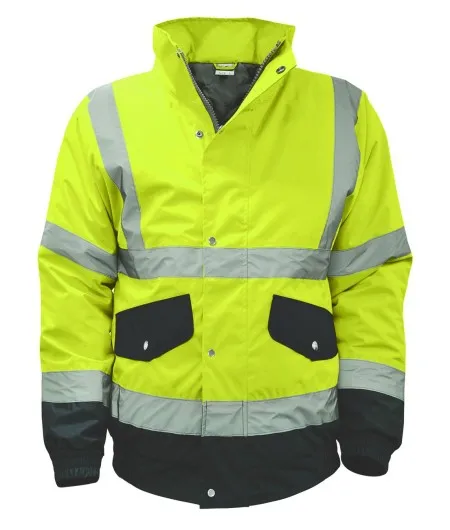 Yellow and Blue Hi Vis Bomber Jacket