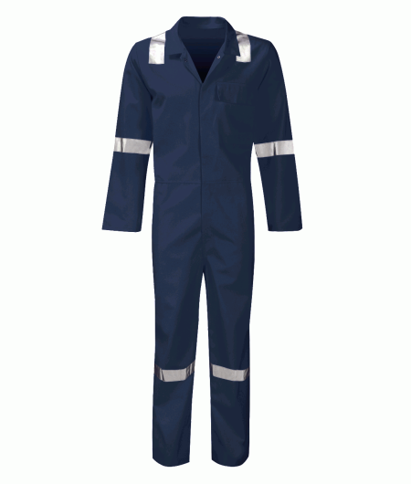 Navy Flame Retardant Hi Vis Coverall
