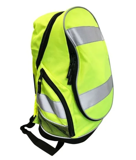 Hi Vis Bag With Black Trim And Reflective Tape Yellow