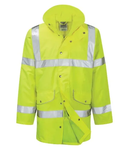 Hi Vis Waterproof Breathable unpadded Hi Vis Coat