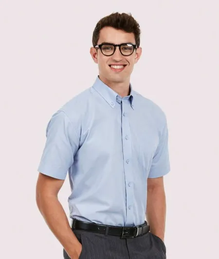 Mens Pinpoint Oxford Half Sleeve Shirt