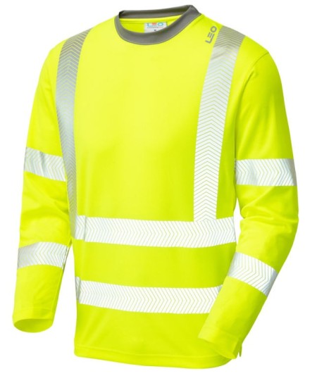 Hi Vis Long Sleeve Coolviz T Shirt EcoViz Leo T08