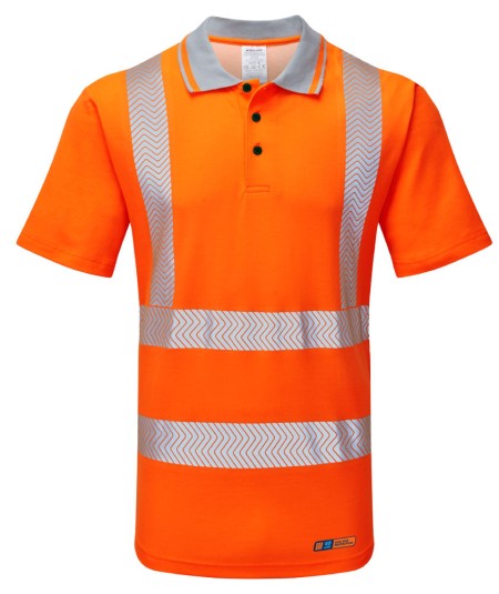 PULSAR Life Men's Sustainable Hi Vis Poloshirt Orange LFE924