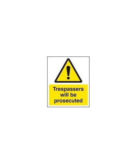Trespassers will be prosecuted sign