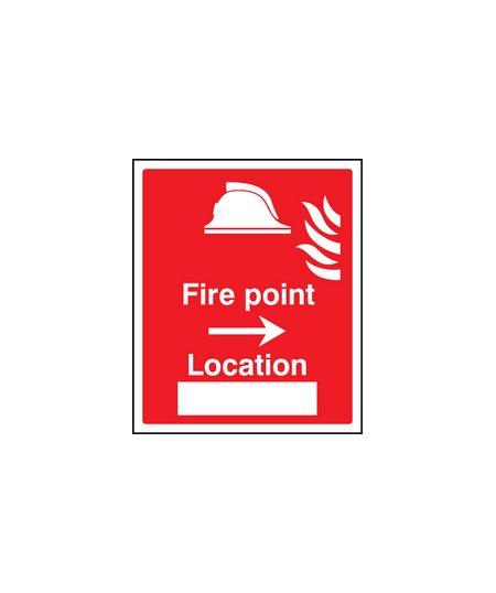Fire point right location sign