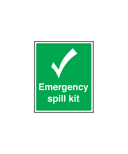 Emergency spill kit sign