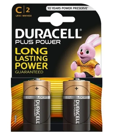 Duracell Plus Power C batteries 2-pack hl117