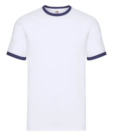 Fruit of the Loom SS168 White/Navy